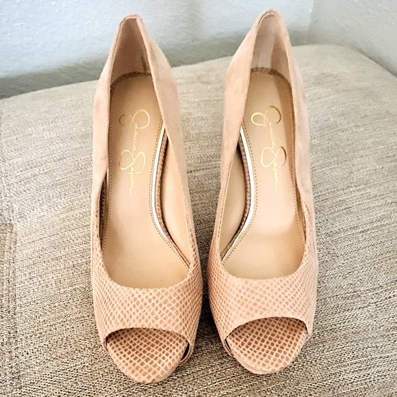 NWOT Jessica Simpson Seliya Peep Toe Stilletos - Picture 1 of 5